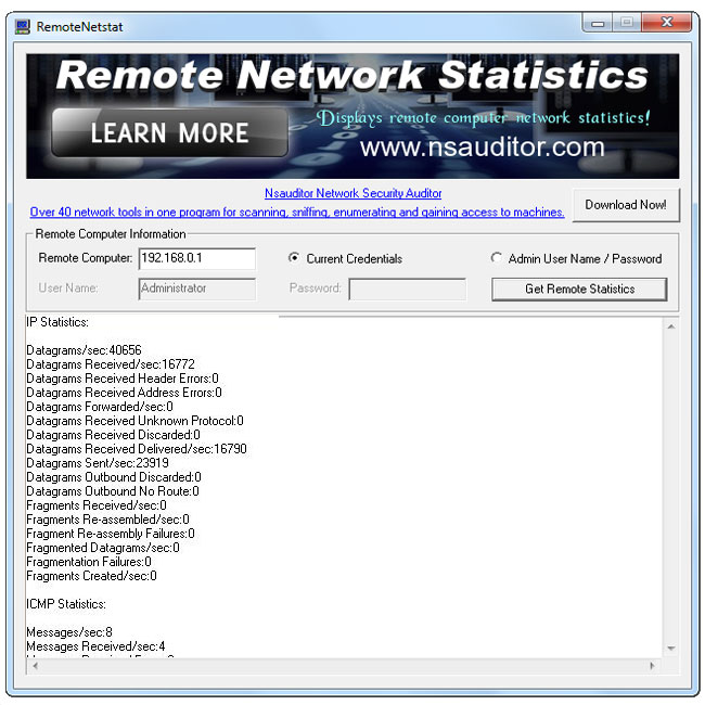 Screenshot of RemoteNetstat