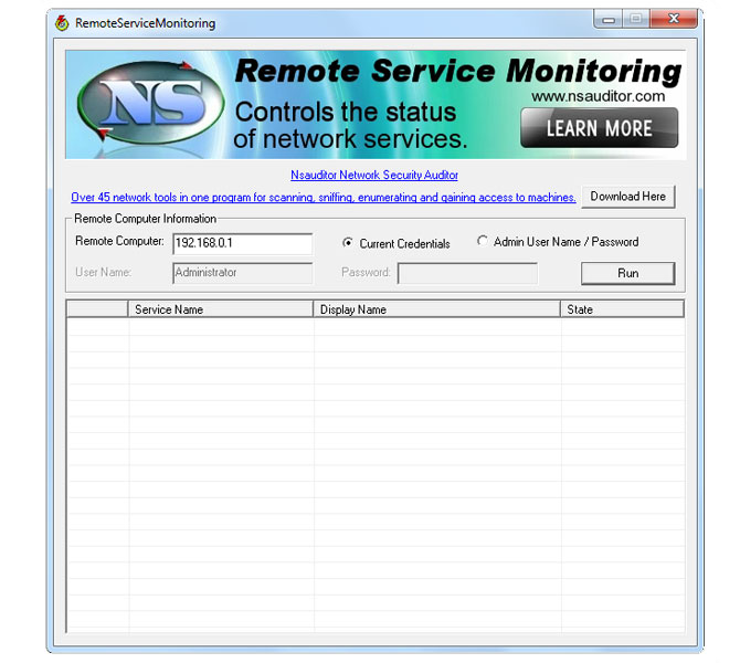 RemoteServiceMonitoring screenshot