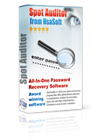 SpotAuditor Recovers IE, Outlook, ICQ, Far, SecureFX, VNC, Dial up, Trillian, MSN passwords.